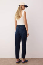 Trendyolmilla Gece Mavisi Yüksek Bel YENİ MOM %100 pamuk Non-Stretch Jeans TWOAW26JE00054