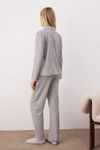 Trendyolmilla Lila-Çok Renkli Pamuklu Kalın/Kışlık Ekoseli Flanel Dokuma Pijama Takımı THMAW26PT00196