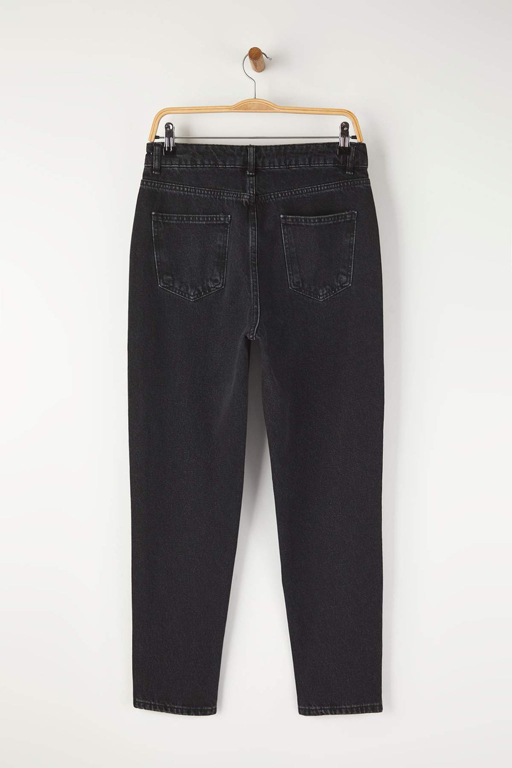 Trendyolmilla Siyah Yüksek Bel Mom %100 pamuk Non-Stretch Jeans TWOAW26JE00159