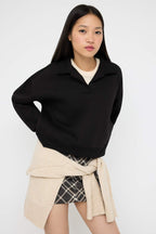 Trendyolmilla Teen Gri Melanj Slogan Nakışlı Regular/Normal Kalıp Örme Sweatshirt TWOAW26SW00049