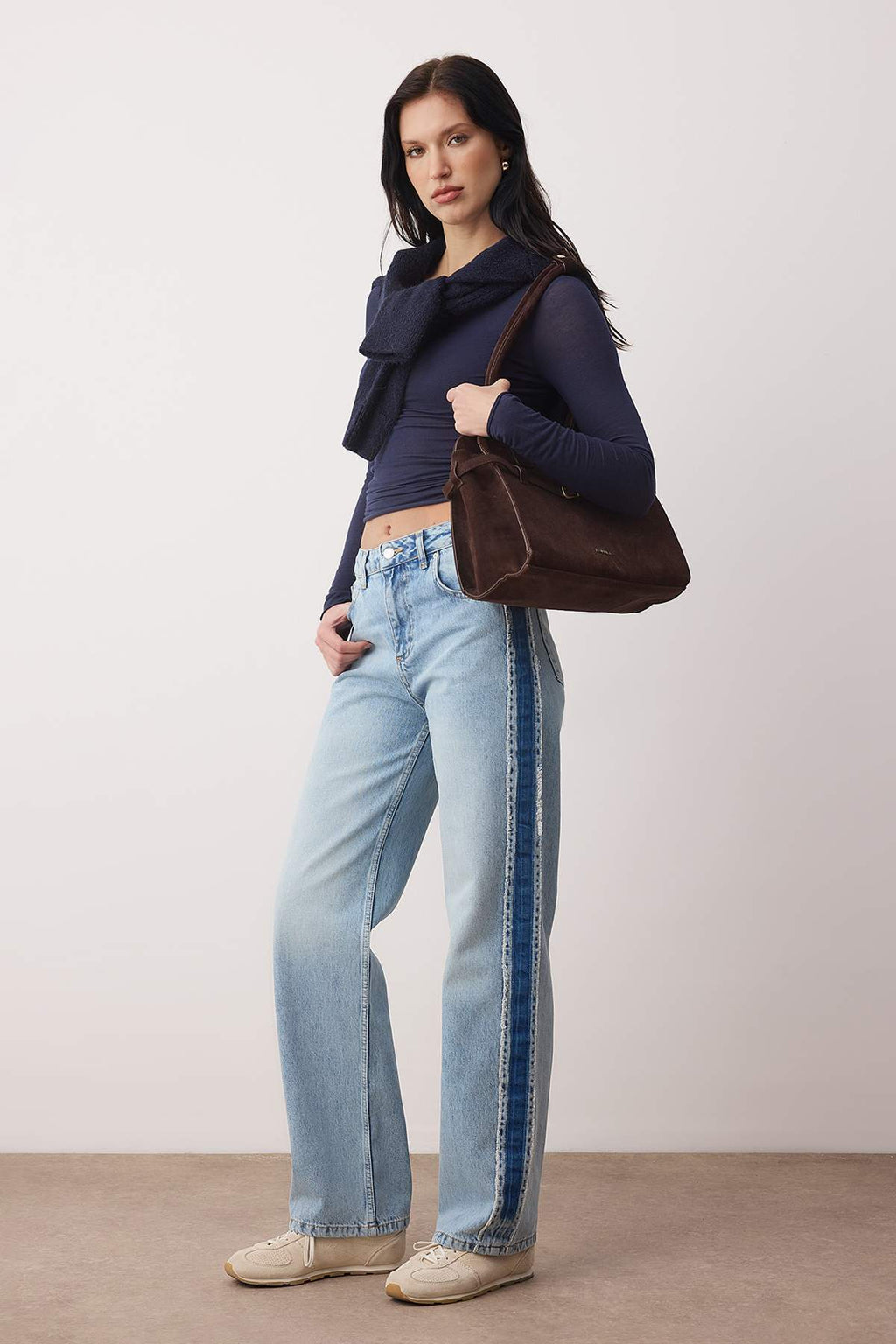 Mavi Dikiş Detaylı Yüksek Bel Wide Leg Jeans TWOAW26JE00233