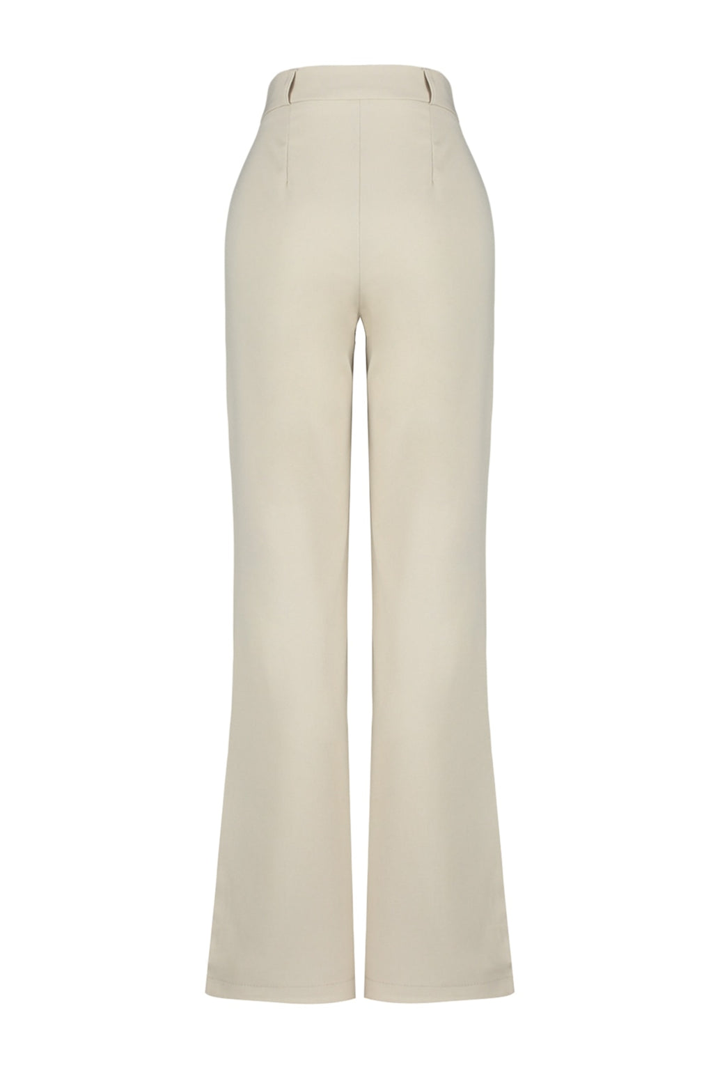 Trendyolmilla Vizon Straight/Düz Kesim Yüksek Bel Nervür Dikişli Dokuma Pantolon TWOSS21PL0093