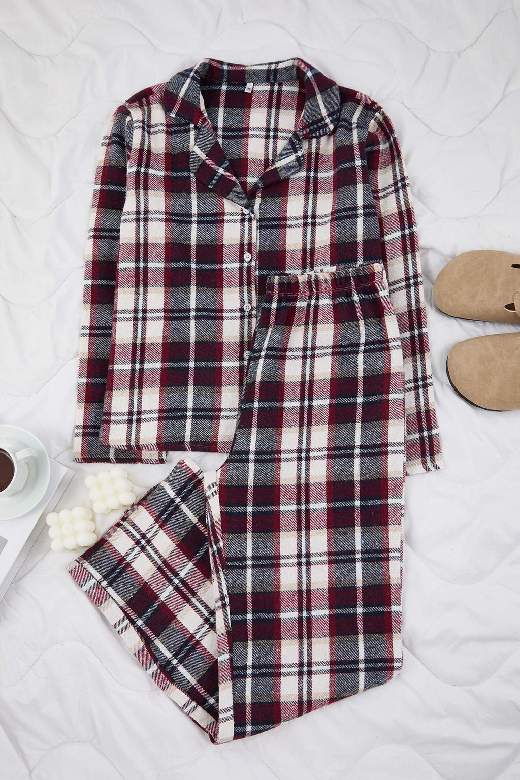 Trendyolmilla Çok Renkli Pamuklu Ekoseli Kışlık Kalın Flanel Dokuma Pijama Takımı THMAW26PT00175