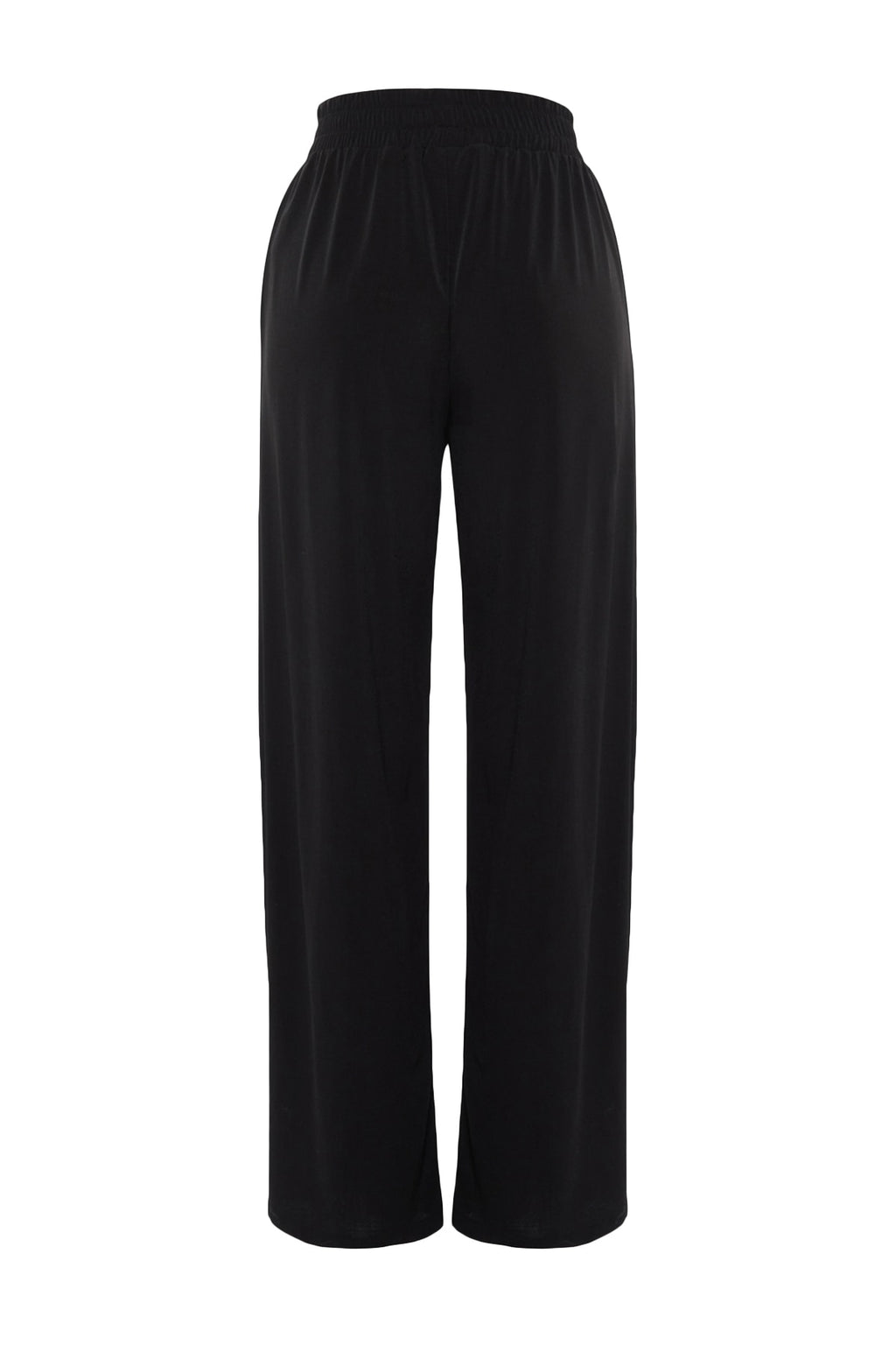 Trendyolmilla Lacivert Wide Leg/Rahat Kesim Yüksek Bel Esnek Pantolon TWOSS23PL00129