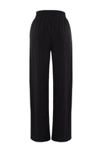 Trendyolmilla Lacivert Wide Leg/Rahat Kesim Yüksek Bel Esnek Pantolon TWOSS23PL00129