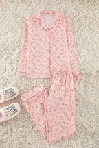 Trendyolmilla Pembe %100 Pamuklu Çiçekli Biyeli Örme Pijama Takımı THMAW25PT00202