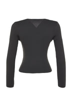 Trendyolmilla Antrasit Kruvaze Büzgü Detaylı Triko Kazak TWOAW23KZ00828