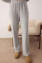 Trendyolmilla Bej Melanj Çift Katlı Kışlık Yumoş Örme Pijama Takımı THMAW26PT00154