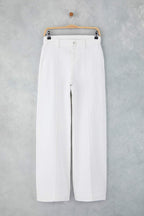 Trendyolmilla Kırmızı Yüksek Bel Nervür Detaylı Paça Kesikli Comfort/Esnek Wide Leg Jeans TWOSS25JE00310
