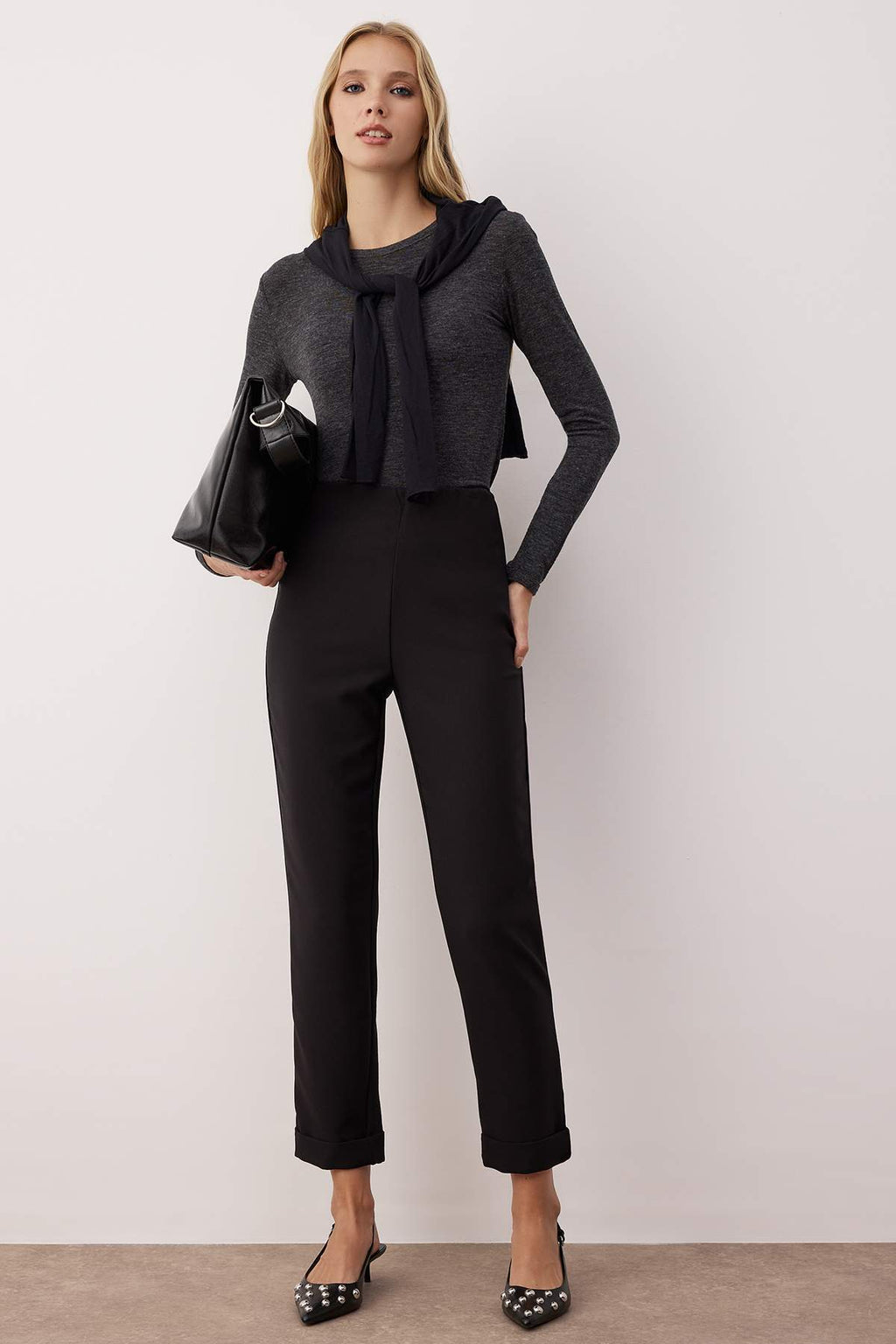 Trendyolmilla Vizon Havuç Basic Tayt Pantolon TWOAW26PL00046