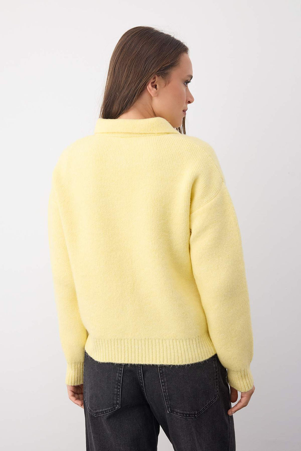 Trendyolmilla Wardrobe Essentials Camel*001 Basic Geniş Kalıp Özel İplikli Triko Kazak | TWOAW26KZ00072