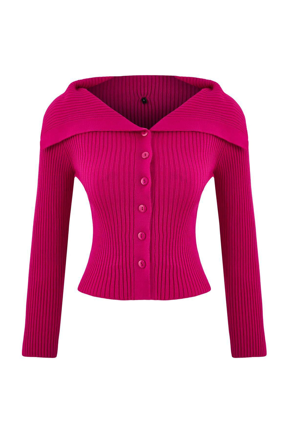 Trendyolmilla Fuşya Devrik Yaka Triko Hırka TWOAW24HI00284