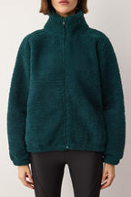 Trendyolmilla Petrol Düz Renk Peluş Oversize/Geniş Kalıp Örme Sweatshirt TWOAW26SW00022