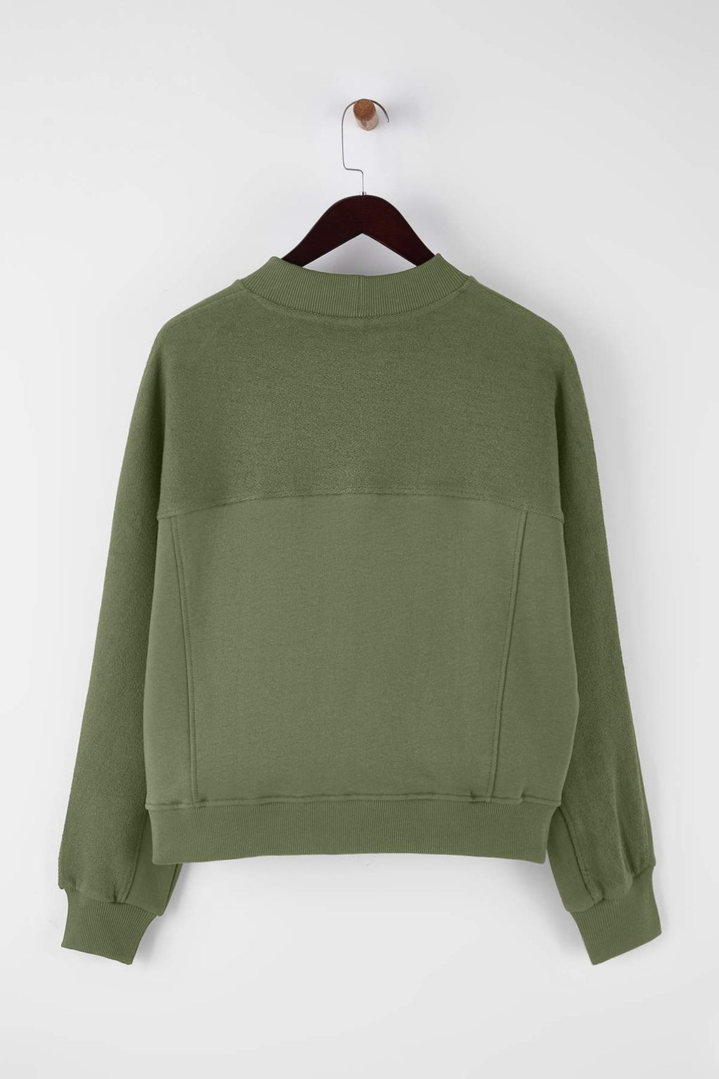 Trendyolmilla Mürdüm Premium Oversize/Geniş Kalıp Dik Yaka Kalın İçi Polarlı Örme Sweatshirt TWOAW26SW00205