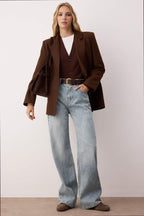 Trendyolmilla Mavi Yüksek Bel Bel Wide Leg Jeans TWOAW26JE00079