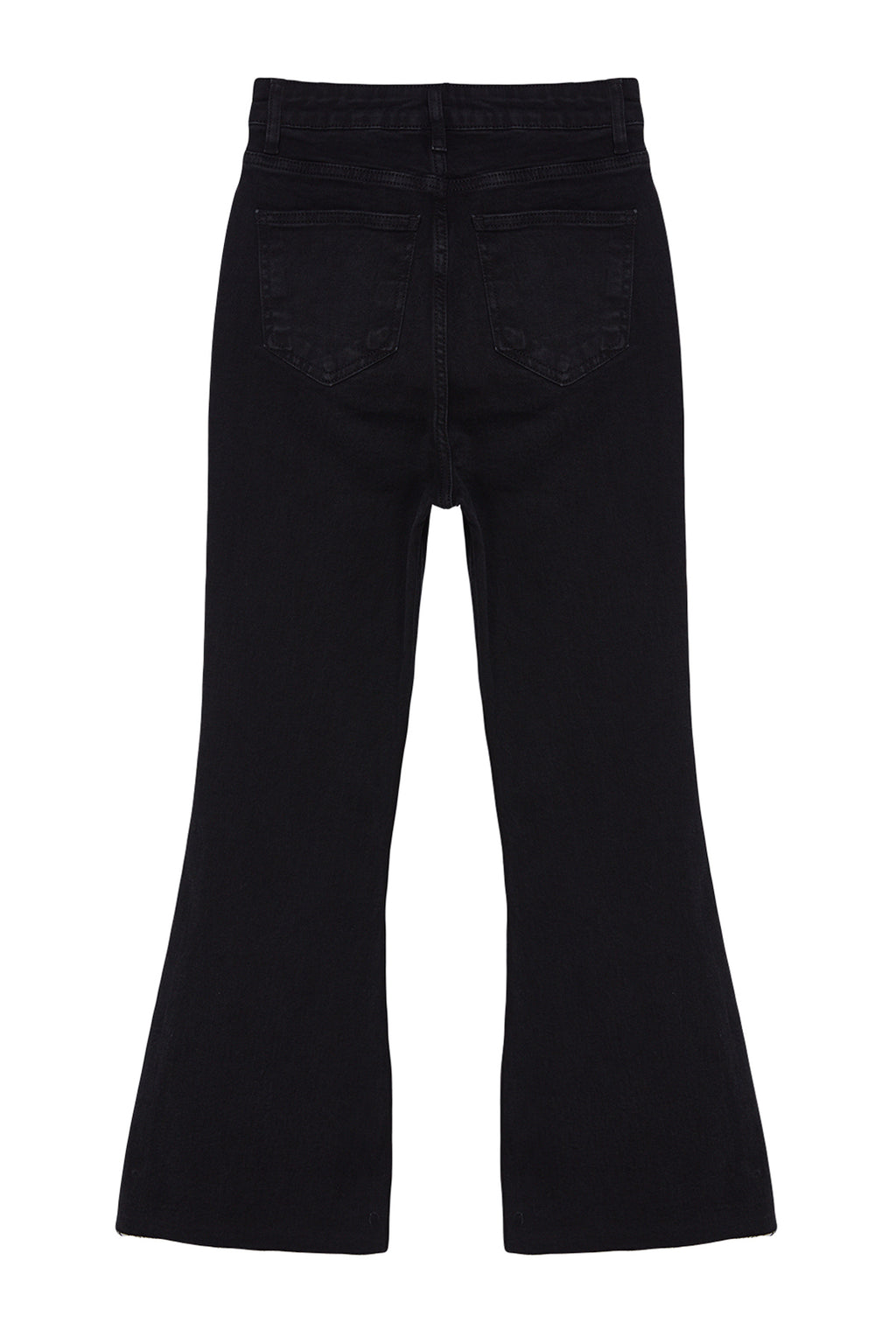 Antrasit Yüksek Bel Crop Orta Esnek Flare Bilek Boy Comfort/Esnek Jeans TWOAW21JE0159