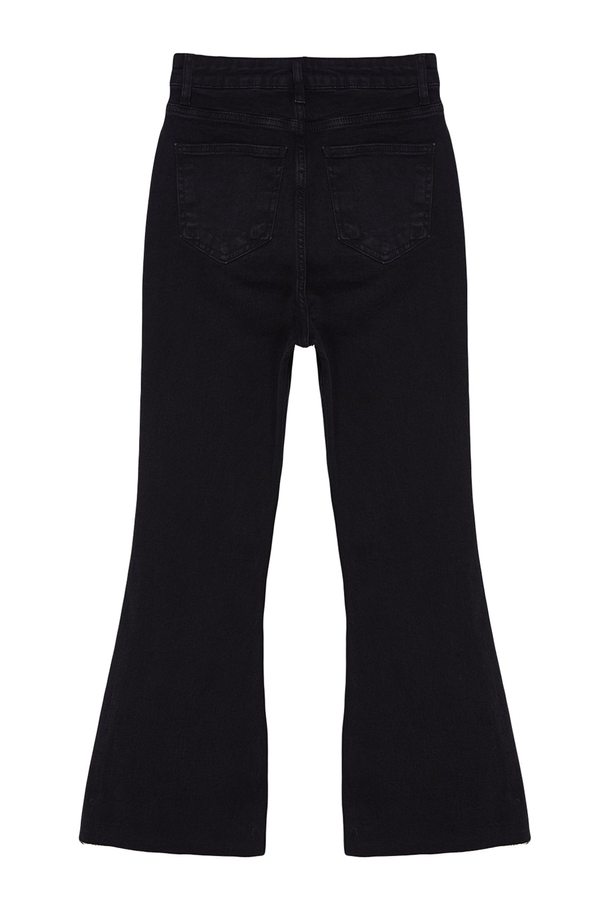 Antrasit Yüksek Bel Crop Orta Esnek Flare Bilek Boy Comfort/Esnek Jeans TWOAW21JE0159