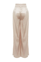 Trendyolmilla Bej Bol Paça Dokuma Saten Pantolon TPRSS23PL00001