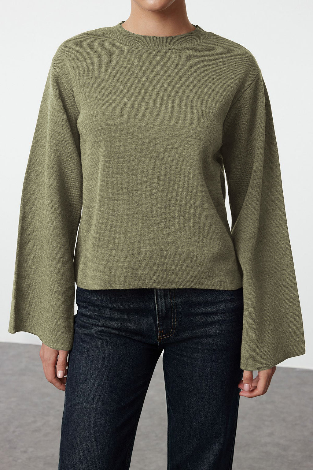Trendyolmilla More Sustainable Taş Basic Triko Kazak TWOAW25KZ00313