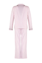 Trendyolmilla Pudra %100 Pamuklu Çizgili Biye Detaylı Örme Pijama Takımı THMAW21PT0614