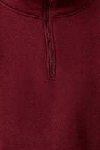 Trendyolmilla Siyah Rahat Kesim Crop Basic Fermuarlı Dik Yaka Kalın İçi Polarlı Örme Sweatshirt TWOAW24SW00221