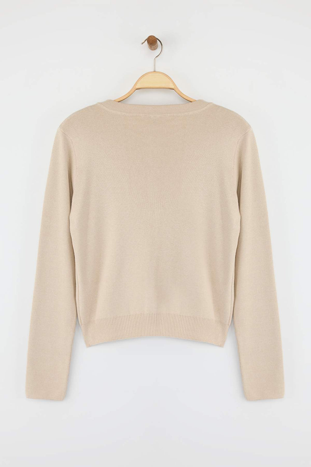 Trendyolmilla Wardrobe Essentials Lacivert Düğme Detaylı Pamuklu Basic Triko Hırka | TWOAW26HI00001