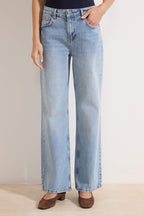 Trendyolmilla Lacivert  Yüksek Bel Wide Leg Jeans TWOAW24JE00089