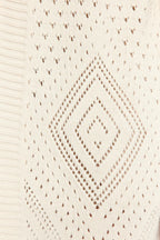 Taş Geniş Kalıp Midi Ajurlu/Delikli Triko Hırka TWOAW24HI00331