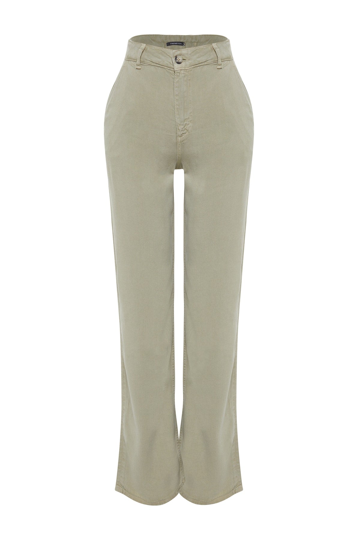 Trendyolmilla More Sustainable Mint %100 Tencel™ Düşük Bel Wide Leg Jeans TWOSS23JE00219