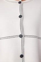 Trendyolmilla Ekru Premium/Özel İplik Geniş Kalıp Bomber Yaka Triko Hırka TWOAW26HI00028