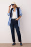 Trendyolmilla Gece Mavisi Yüksek Bel YENİ MOM %100 pamuk Non-Stretch Jeans TWOAW26JE00054