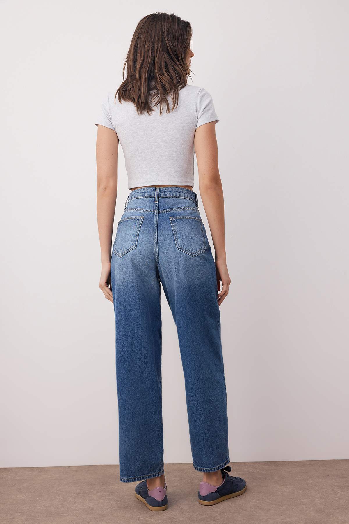 Trendyolmilla Mavi Normal Bel Bol Kesim Baggy Jeans TWOAW26JE00052