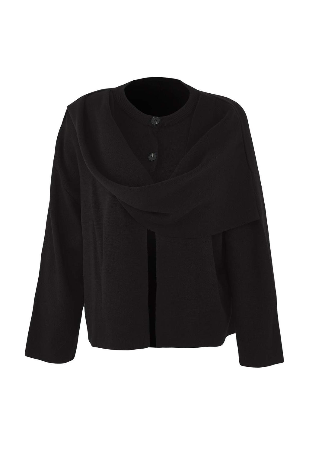 Trendyolmilla Vücut Seçmeyen Vizon Süper Oversize/Geniş Kalıp Şal Detaylı Triko Panço TWOAW26KZ00160