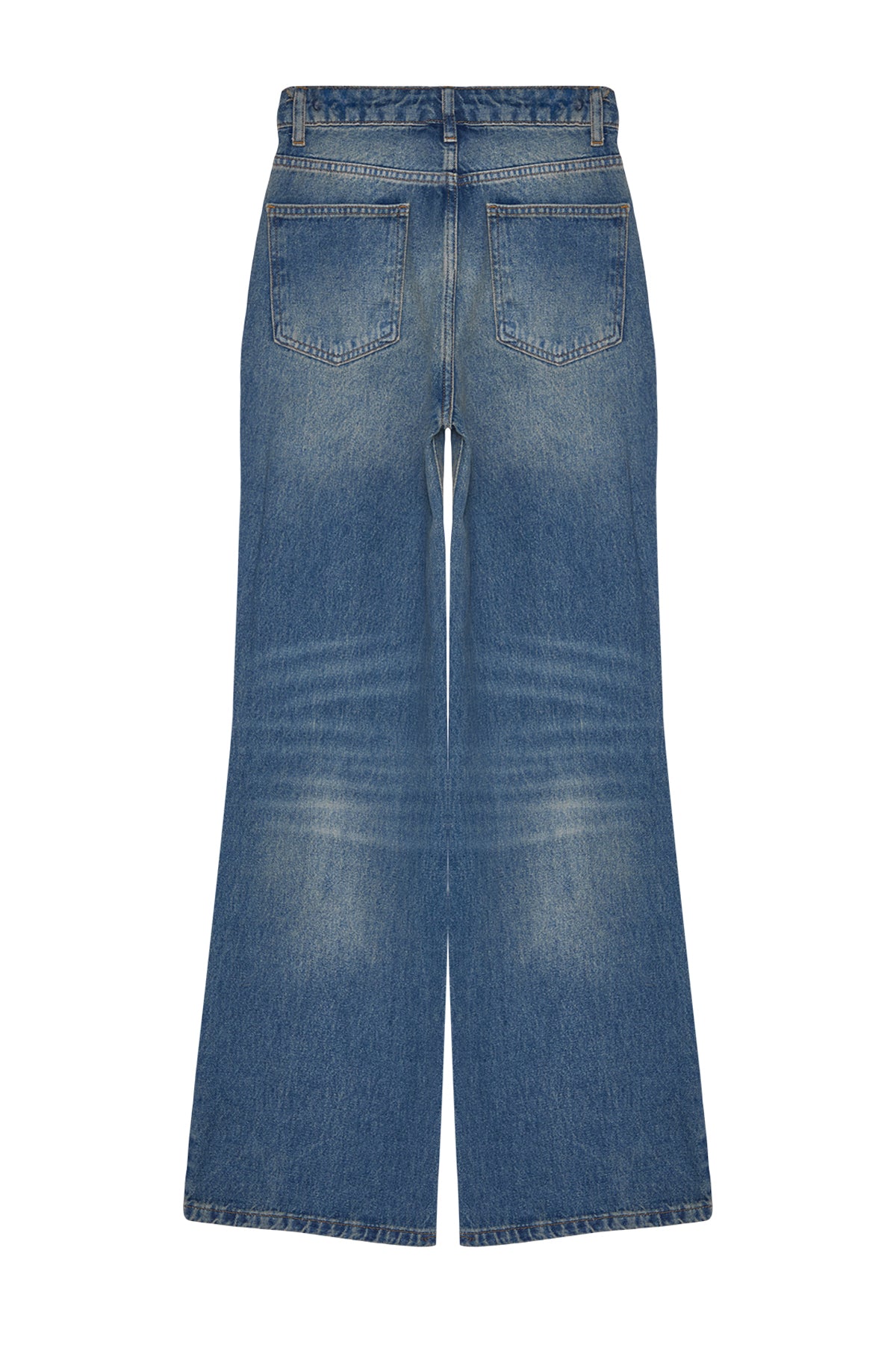 Mavi More Sustainable Soluk Efekt Vintage Fermuar Detaylı Yüksek Bel Wide Leg Jeans TWOAW24JE00315