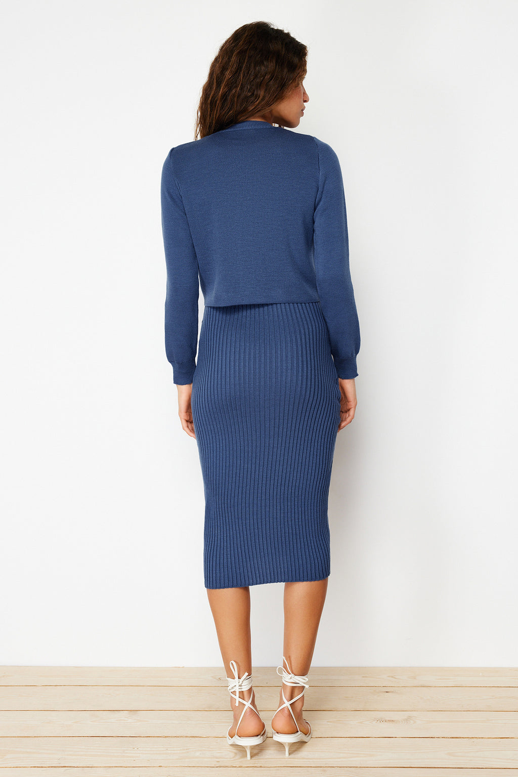 Indigo Düz Midi Elbise TWOSS23EL00738