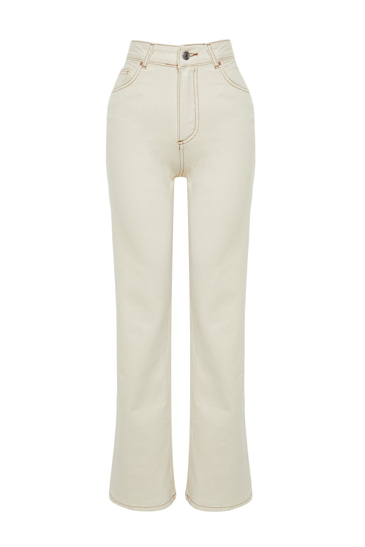 Trendyolmilla Kahverengi  Yüksek Bel Wide Leg Jeans TWOAW24JE00274