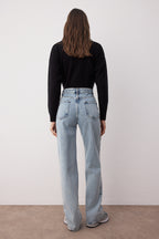 Trendyolmilla Açık Mavi Yüksek Bel Wide Leg Jeans TWOSS25JE00278