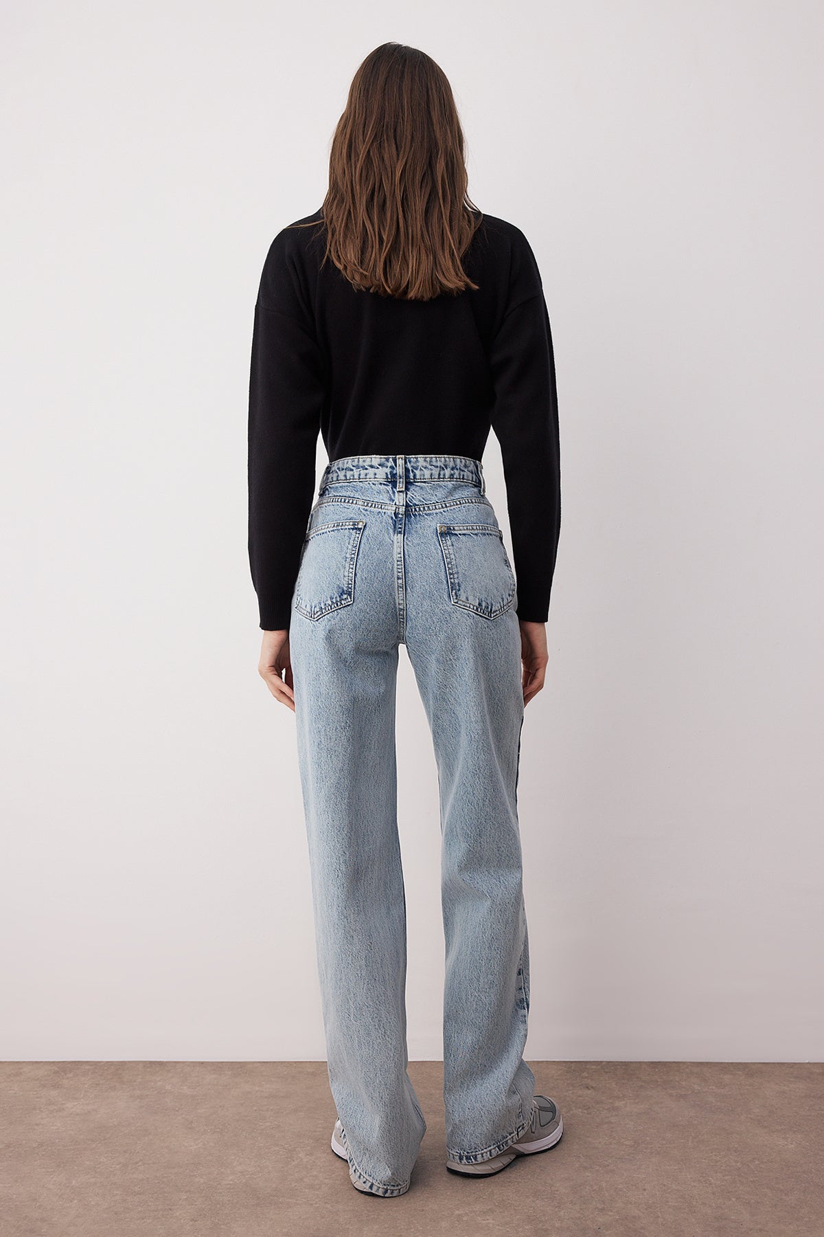 Trendyolmilla Açık Mavi Yüksek Bel Wide Leg Jeans TWOSS25JE00278