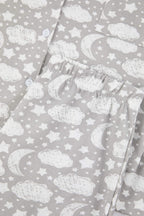 Trendyolmilla Gri Pamuklu Bulutlu Cep Detaylı Örme Pijama Takımı THMAW25PT00227