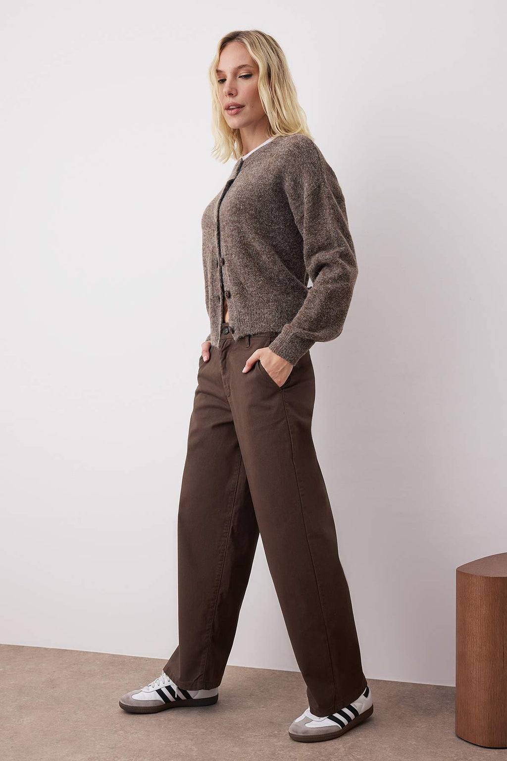 Kahverengi Normal Bel Baggy Jeans TWOAW26JE00198