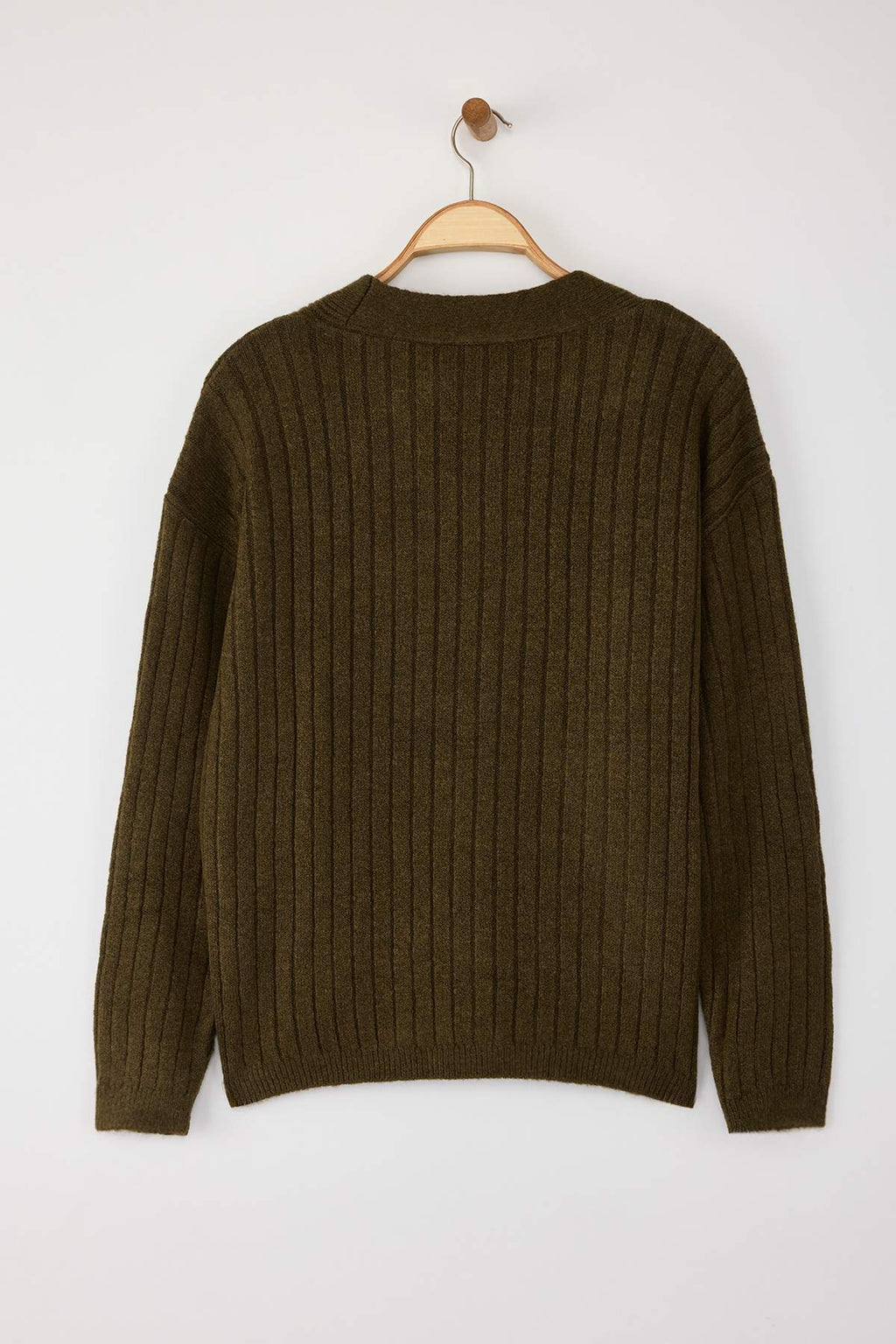 Trendyolmilla Wardrobe Essentials Taş Yumuşak Dokulu Basic Geniş Kalıp Triko Hırka | TWOAW26HI00119