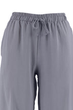 Gri Beli Lastikli Wide Leg/Geniş Paça Dokuma Pantolon TWOSS21PL0248