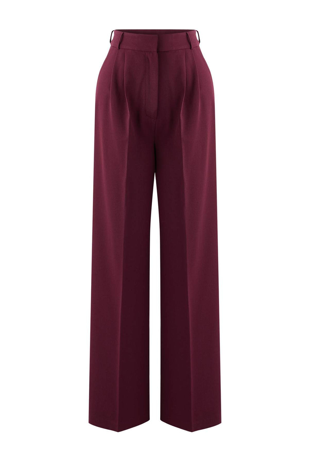Trendyolmilla Limited Edition Mürdüm Bol Paça Dokuma Pantolon TPRAW23PL00016