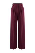 Trendyolmilla Limited Edition Mürdüm Bol Paça Dokuma Pantolon TPRAW23PL00016