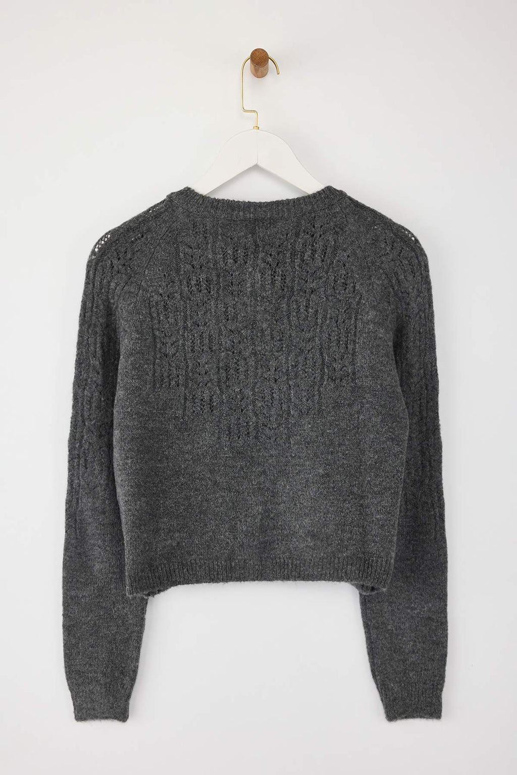 Trendyolmilla Ekru Yumuşak Dokulu Ajurlu/Delikli Triko Hırka TWOAW21HI0020