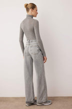 Trendyolmilla Gece Mavisi Yüksek Bel Wide Leg Jeans TWOSS25JE00172