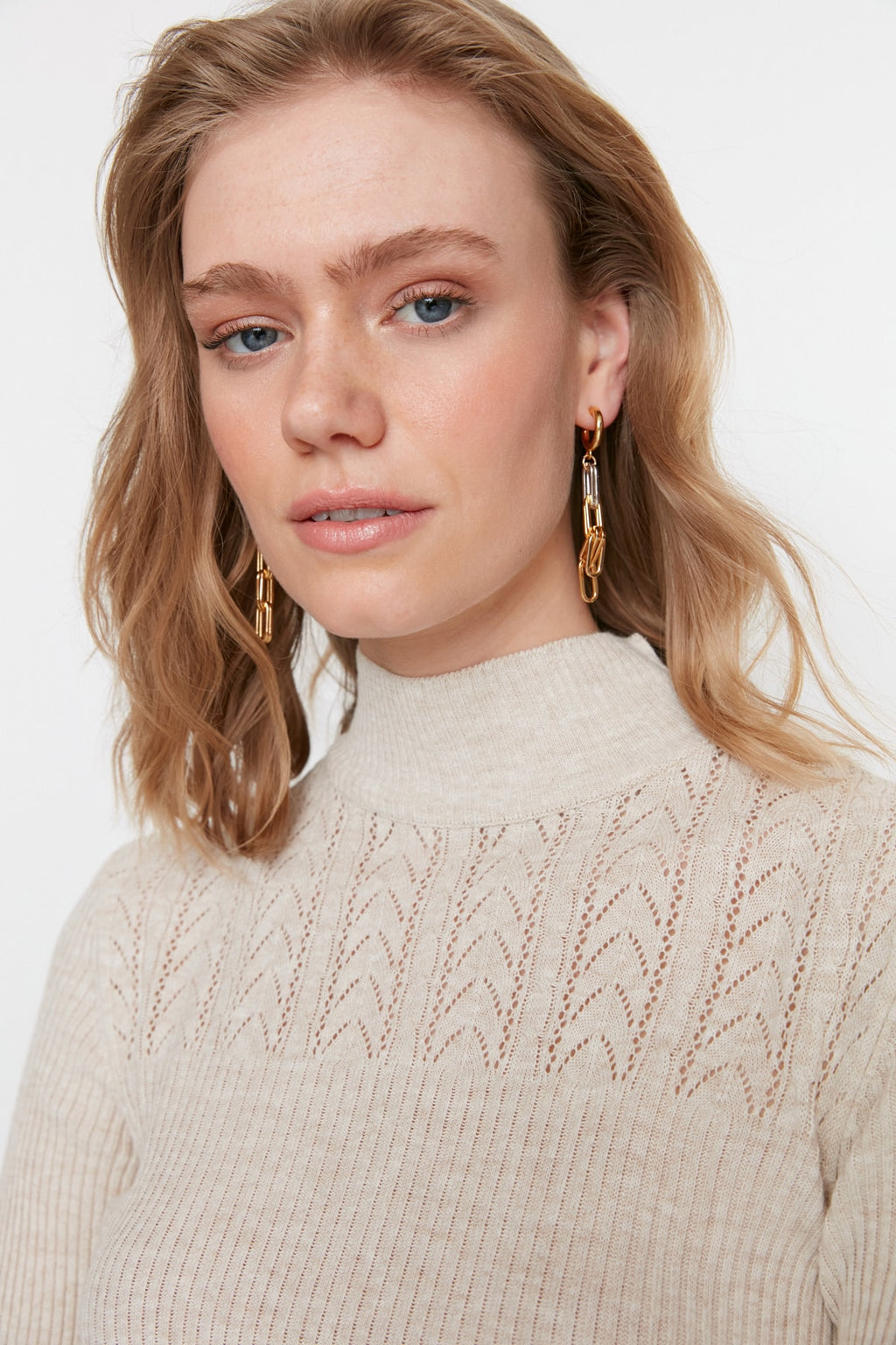 Taş Ajurlu/Delikli Triko Kazak TWOAW21KZ0934