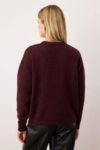Trendyolmilla Wardrobe Essentials Bordo Alpaca Karışımlı Basic Triko Hırka TWOAW26HI00265