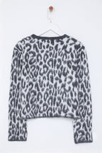 Trendyolmilla Kahverengi Leopar Desenli Triko Hırka TWOAW25HI00378