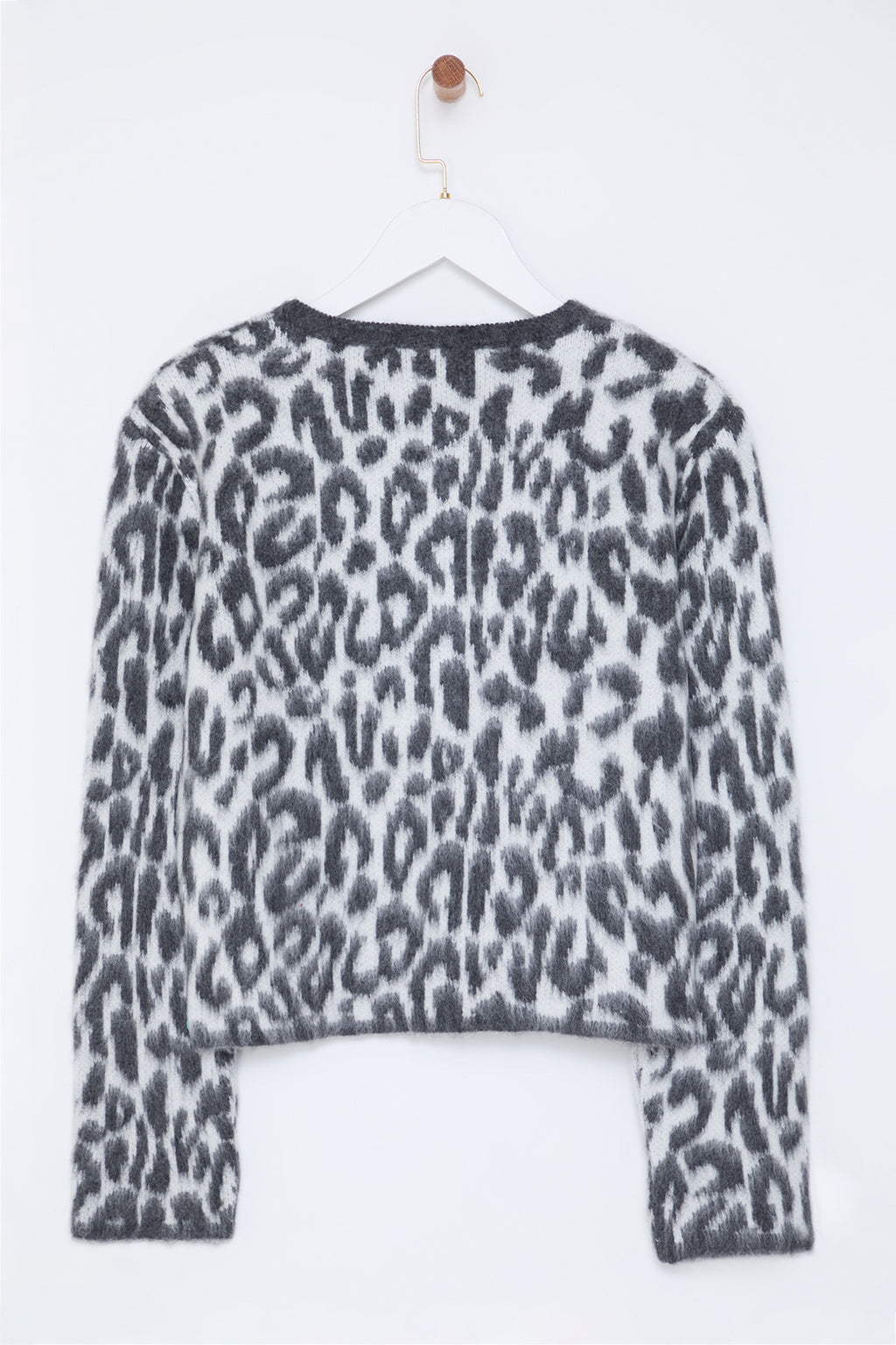 Trendyolmilla Kahverengi Leopar Desenli Triko Hırka TWOAW25HI00378